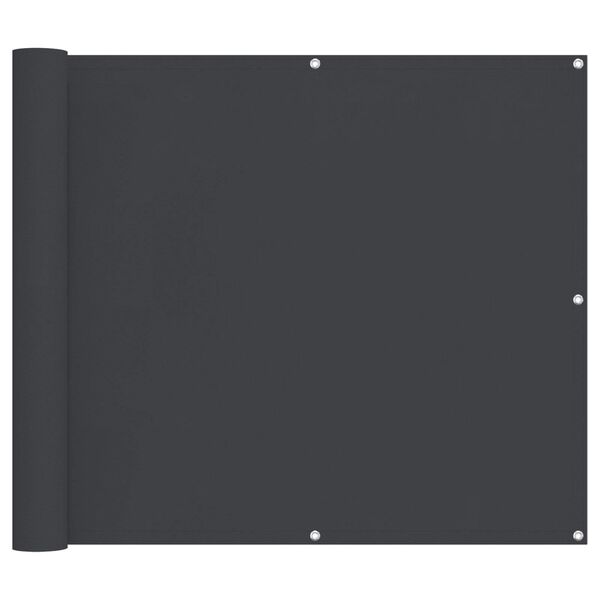 vidaXL Pantalla de Balc&oacute;n Negro 90 x 200 cm