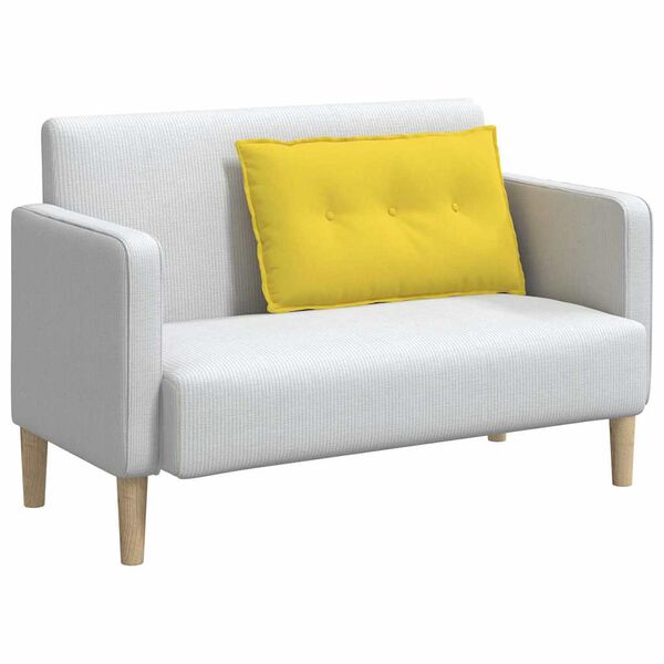 vidaXL Coj&iacute;n de Espalda Amarillo Claro 80 x 19 x 50 cm tela