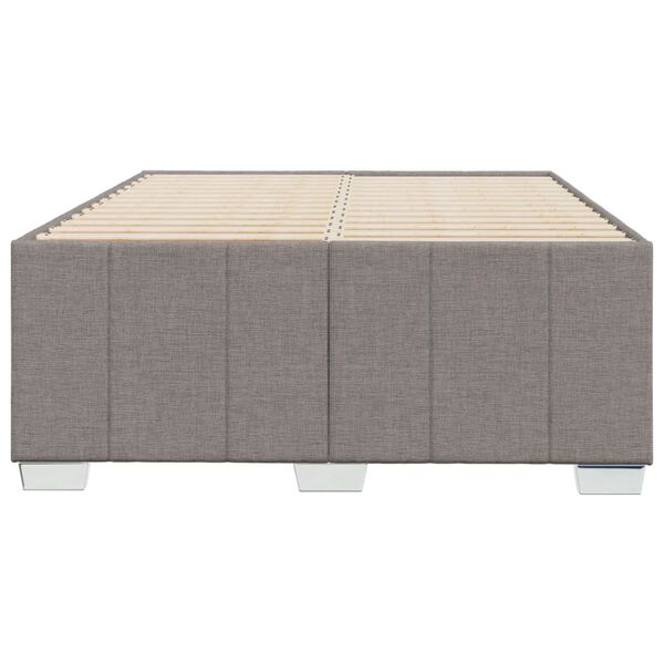 vidaXL Estructura de cama sin colch&oacute;n tela gris taupe 120x200 cm
