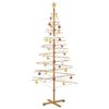 vidaXL Árbol de Navidad de madera con soporte Marrón 210 cm Bambú