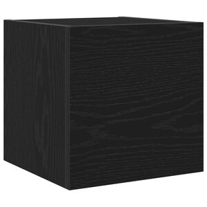vidaXL Mueble de TV Roble Negro 30,5 x 30 x 30 cm Madera de ingeniería