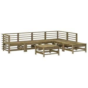 vidaXL Juego de muebles de jard&iacute;n 7 pzas madera de pino impregnada