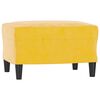 vidaXL Sill&oacute;n con taburete terciopelo amarillo claro 60 cm