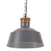 vidaXL L&aacute;mpara colgante industrial 32 cm gris E27