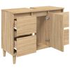 vidaXL Armario de lavabo madera contrachapada roble Sonoma 80x33x60 cm