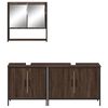 vidaXL Set de muebles baño 3 pzas madera contrachapada roble marrón