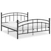 vidaXL Estructura cama con cabecero sin colch&oacute;n metal negro 160x200 cm