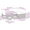 vidaXL Conjunto de sof&aacute; de jard&iacute;n con coj&iacute;n 13 pcs Beige y Gris Claro