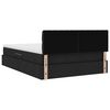 vidaXL Cama con almacenamiento y colchón Negro 140 x 200 cm