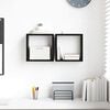 vidaXL Estanterías de pared 2 pcs Roble Negro 26 x 15 x 26 cm
