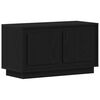 vidaXL Gabinete de TV 80 x 35 x 45 cm Roble negro Madera de ingenier&iacute;a