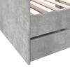 vidaXL Sofá cama con cajones sin colchón gris hormigón 90x190 cm
