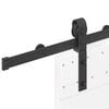 vidaXL Kit de herrajes para puertas correderas acero negro 183 cm
