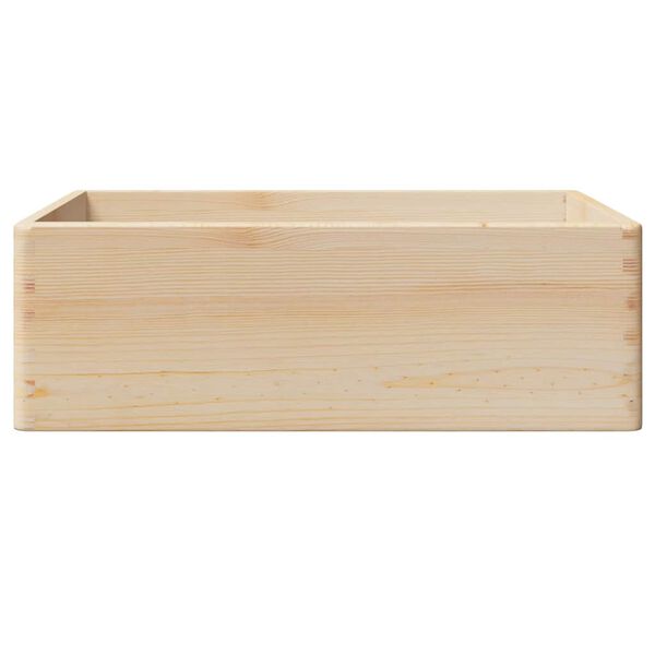 vidaXL Caja de madera con asas madera maciza pino 40x30x13 cm