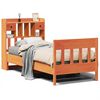 vidaXL Estructura de cama sin colch&oacute;n madera maciza marr&oacute;n 75x190 cm