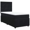vidaXL Cama box spring con colch&oacute;n terciopelo negro 100x200 cm