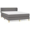 vidaXL Cama box spring con colch&oacute;n tela gris oscuro 140x190 cm