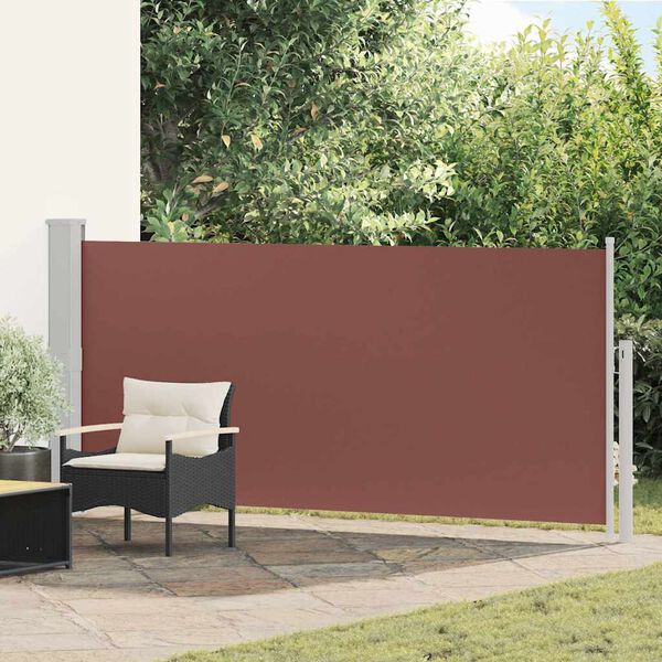 vidaXL Toldo lateral retr&aacute;ctil 140x300 cm marr&oacute;n