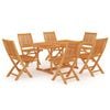 vidaXL Conjunto de comedor de jard&iacute;n 7 piezas madera maciza de teca
