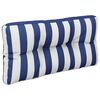 vidaXL Coj&iacute;n para pal&eacute;s tela a rayas azul y blanco 70x40x12 cm