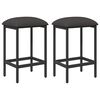 vidaXL Taburete de bar 2 pcs Gris oscuro 40 x 32 x 64 cm