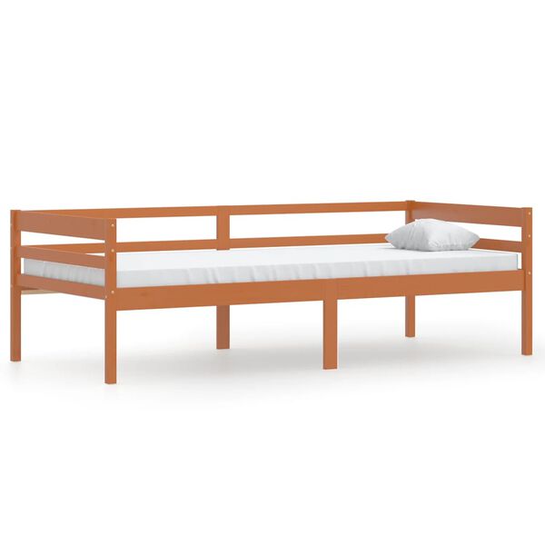 vidaXL Estructura cama sin colchón madera pino marrón miel 90x200 cm