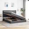 vidaXL Cama con almacenamiento y colch&oacute;n Gris oscuro 180 x 200 cm