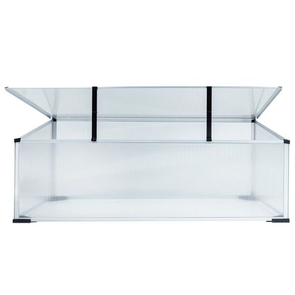 HI Invernadero de aluminio transparente 100x60x40 cm