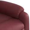 vidaXL Sill&oacute;n de masaje elevable el&eacute;ctrico cuero artificial rojo tinto