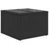 vidaXL Set de comedor de jard&iacute;n 7 pzas y cojines rat&aacute;n sint&eacute;tico negro