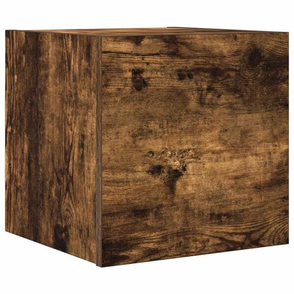 vidaXL Mueble para TV de pared color roble ahumado 30,5x30x30 cm