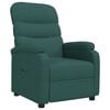 vidaXL Sill&oacute;n reclinable de tela verde oscuro
