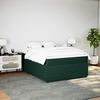 vidaXL Cama box spring con colch&oacute;n terciopelo verde oscuro 160x200 cm
