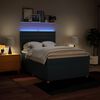 vidaXL Cama box spring con colch&oacute;n tela azul 140x200 cm