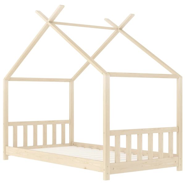 vidaXL Estructura de cama infantil de madera maciza de pino 80x160 cm
