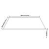 vidaXL Tablero de mesa de cristal templado cuadrado 800x800 mm