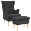 vidaXL Sill&oacute;n con Pouf 2 uds. Gris oscuro Boucl&eacute;