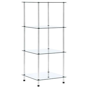 vidaXL Estanter&iacute;a 4 niveles cristal templado transparente 40x40x100 cm