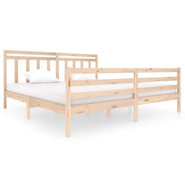 vidaXL Estructura de cama de madera maciza 200x200 cm