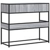 vidaXL Mesa consola madera de ingenier&iacute;a gris Sonoma 90x35x80 cm