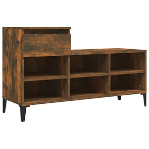 vidaXL Zapatero madera contrachapada roble ahumado 102x36x60 cm