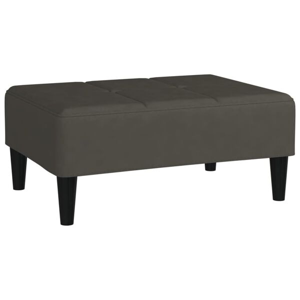vidaXL Taburete de terciopelo gris oscuro 78x56x32 cm