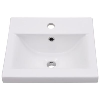 vidaXL Conjunto de muebles de baño aglomerado blanco y roble Sonoma