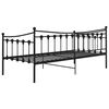 vidaXL Estructura de sof&aacute; cama sin colch&oacute;n metal negro 90x200 cm