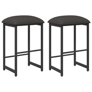 vidaXL Taburete de bar 2 uds. Gris oscuro 40 x 32 x 74 cm