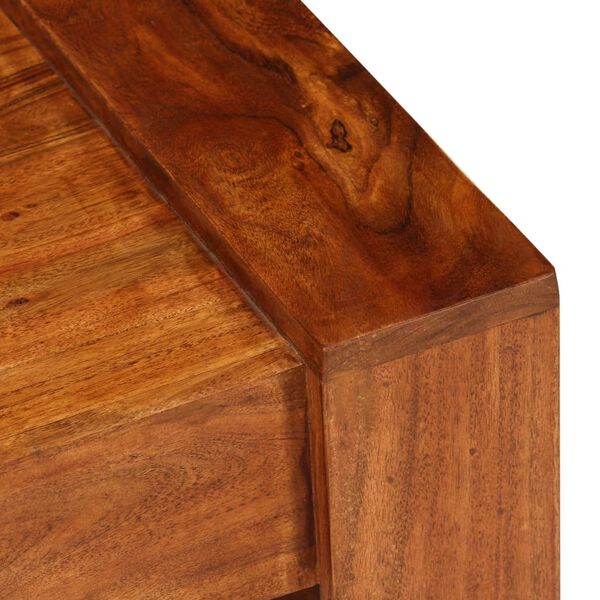 vidaXL Mesa de centro madera maciza de acacia marr&oacute;n 100x50x30 cm