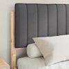 vidaXL Estructura de Cama con Cabecera Tapizada Gris oscuro