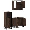 vidaXL Set de muebles ba&ntilde;o 3 pzas madera contrachapada roble marr&oacute;n
