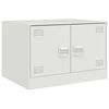 vidaXL Mesa de centro acero blanco 67x50x44 cm