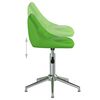 vidaXL Silla de comedor giratoria de cuero sint&eacute;tica verde